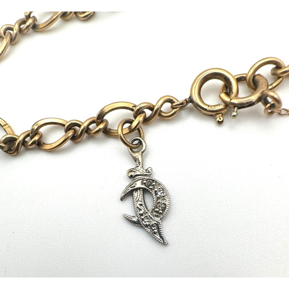 Vintage Masonic Bracelet with Shriners Scimitar & Crescent Charm Pave